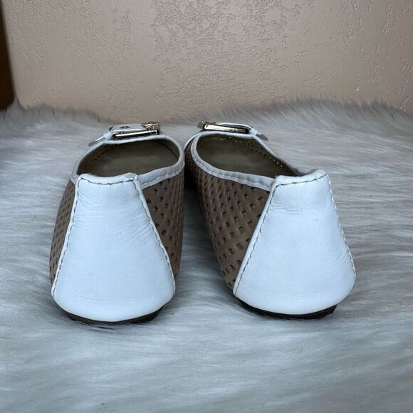 French Sole FS/NY Waffle Perforated Leather Buckle Ballet Flats Size 9.5 - Picture 4 of 10